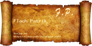 Flach Patrik névjegykártya